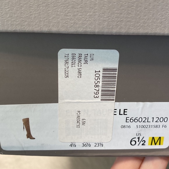 Franco Sarto over the knee boots tan 6.5 - Picture 6 of 7